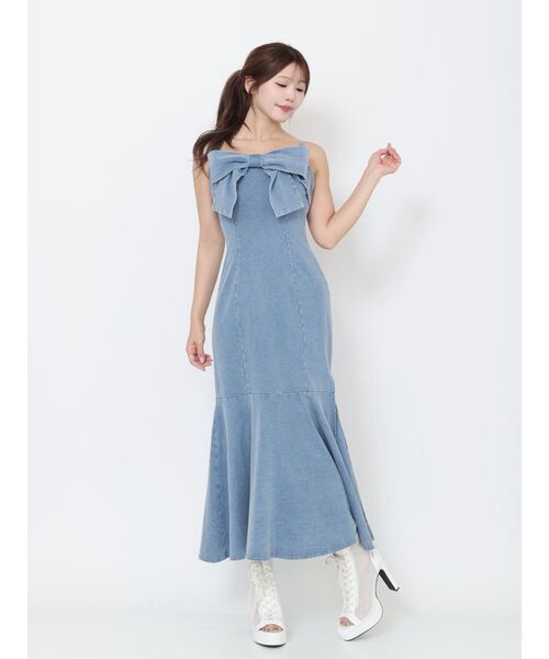 EATME（イートミー）の「BIGリボンマーメイドワンピース（ワンピース・レディース・ブルー/ブラック・FREE）」の15枚目の写真