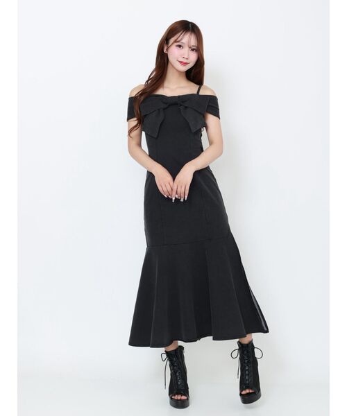 EATME（イートミー）の「BIGリボンマーメイドワンピース（ワンピース・レディース・ブルー/ブラック・FREE）」の18枚目の写真