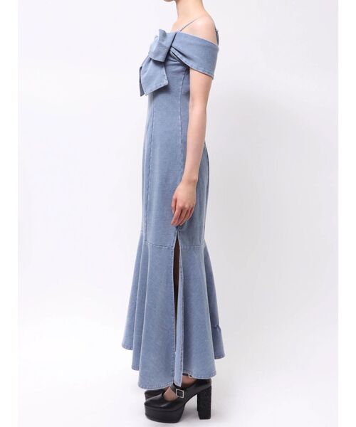 EATME（イートミー）の「BIGリボンマーメイドワンピース（ワンピース・レディース・ブルー/ブラック・FREE）」の5枚目の写真