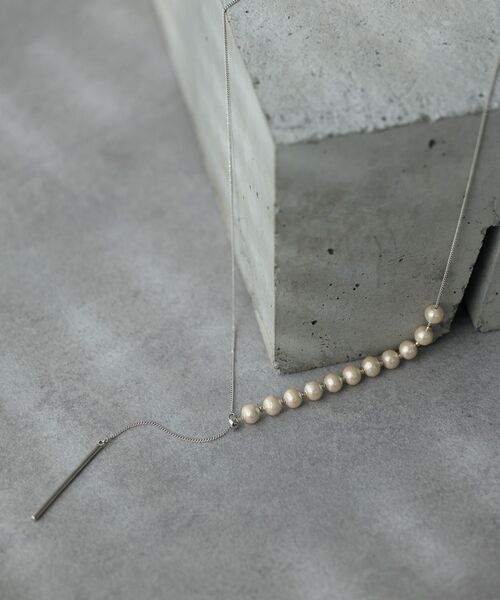 YECCA VECCA(イェッカヴェッカ)の「2wayコットンパールスライドラリエット(ネックレス・レディース・シルバー/ゴールド・FREE)」の1枚目の写真