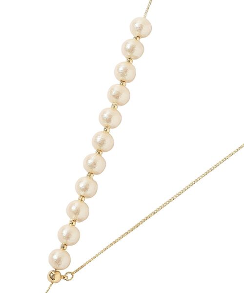 YECCA VECCA(イェッカヴェッカ)の「2wayコットンパールスライドラリエット(ネックレス・レディース・シルバー/ゴールド・FREE)」の11枚目の写真