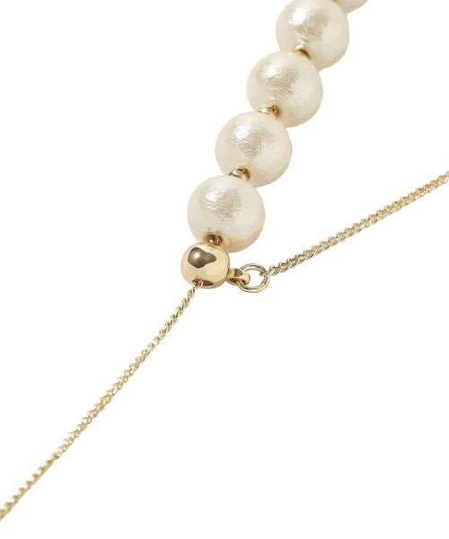 YECCA VECCA(イェッカヴェッカ)の「2wayコットンパールスライドラリエット(ネックレス・レディース・シルバー/ゴールド・FREE)」の12枚目の写真