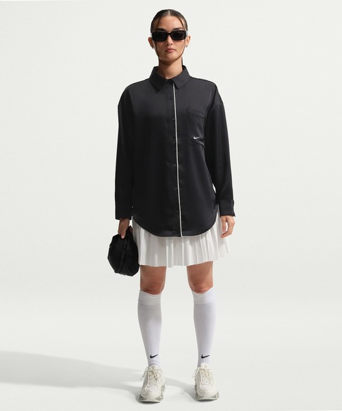 NIKE(ナイキ)の「NIKE AS W NSW OFFLN WVN STN LS TOP IM0576(その他アウター・レディース・ブラック/オリーブ・S/M)」の7枚目の写真