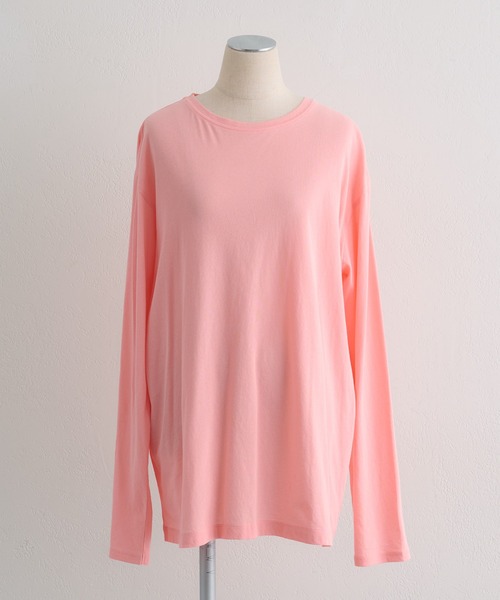 PUAL CE CIN(ピュアルセシン)の「コットンシアーカットソー(Tシャツ/カットソー・レディース・ブラック/オフホワイト/ピンク/イエロー・FREE)」の9枚目の写真