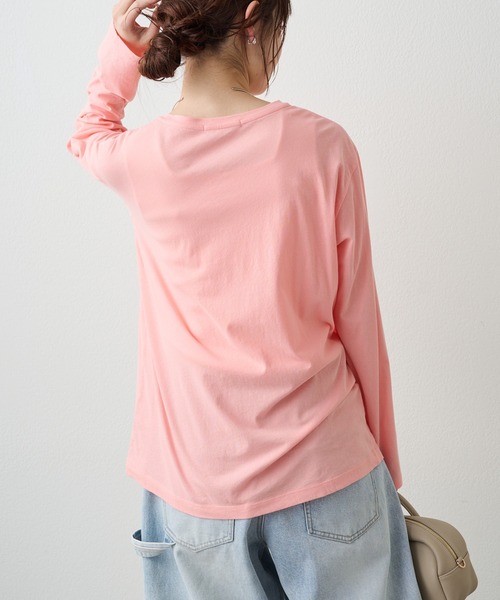 PUAL CE CIN(ピュアルセシン)の「コットンシアーカットソー(Tシャツ/カットソー・レディース・ブラック/オフホワイト/ピンク/イエロー・FREE)」の13枚目の写真