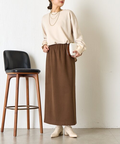 Jena espace merveilleux(ジェナ エスパスメルヴェイユ)の「バックタックプルオーバー(Tシャツ/カットソー・レディース・ネイビー/アイボリー/グレー・FREE)」の5枚目の写真