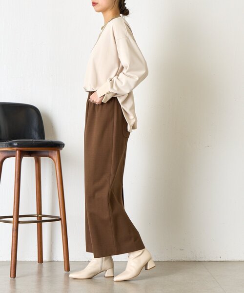 Jena espace merveilleux(ジェナ エスパスメルヴェイユ)の「バックタックプルオーバー(Tシャツ/カットソー・レディース・ネイビー/アイボリー/グレー・FREE)」の6枚目の写真