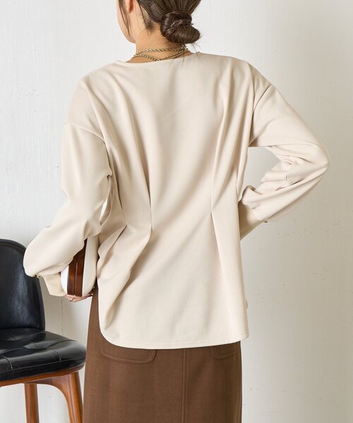 Jena espace merveilleux(ジェナ エスパスメルヴェイユ)の「バックタックプルオーバー(Tシャツ/カットソー・レディース・ネイビー/アイボリー/グレー・FREE)」の13枚目の写真