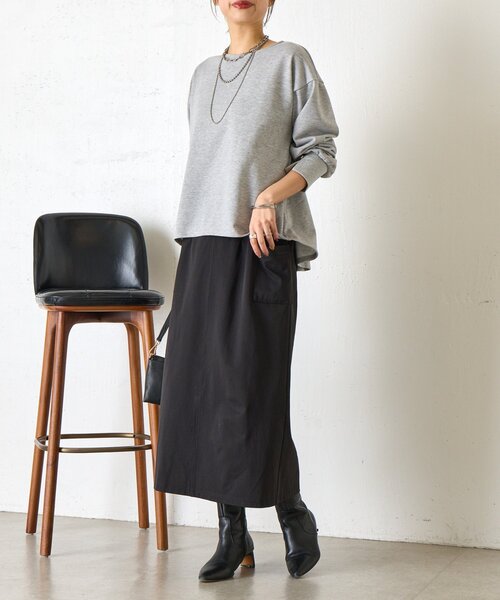 Jena espace merveilleux(ジェナ エスパスメルヴェイユ)の「バックタックプルオーバー(Tシャツ/カットソー・レディース・ネイビー/アイボリー/グレー・FREE)」の16枚目の写真