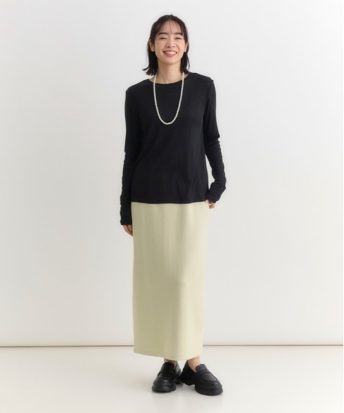 Right-on（ライトオン）の「【HONEYSUCKLE ROSE】シアー クルーネック 長袖Tシャツ (トレンド透け感 / レイヤードスタイル / カジュアルコーデ)（その他トップス・レディース・ブラック/ホワイト/イエロー/ターコイズブルー・L/M）」の21枚目の写真