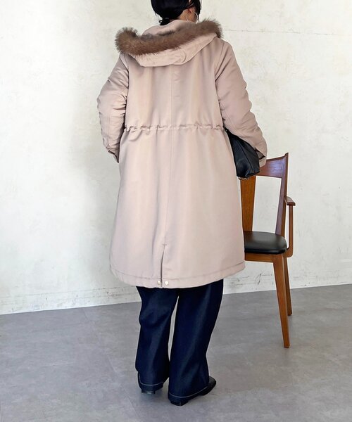 un dix cors(アンディコール)の「ファー取外しコート(その他アウター・レディース・カーキ/ベージュ/ネイビー・FREE)」の10枚目の写真