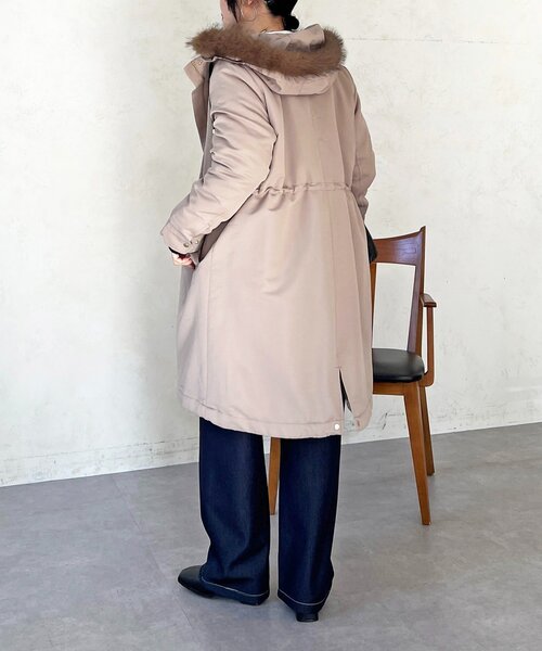 un dix cors(アンディコール)の「ファー取外しコート(その他アウター・レディース・カーキ/ベージュ/ネイビー・FREE)」の14枚目の写真