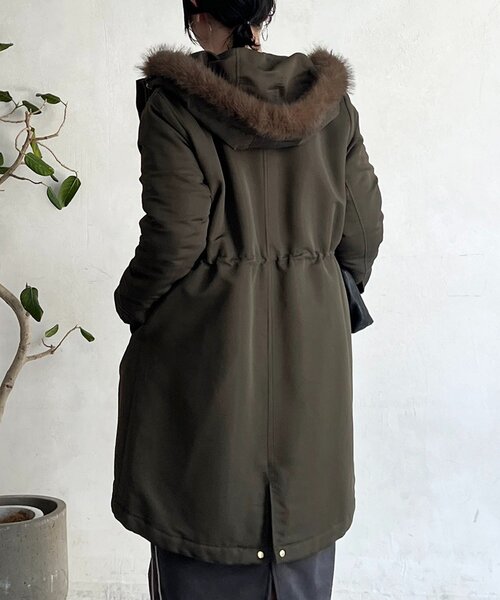 un dix cors(アンディコール)の「ファー取外しコート(その他アウター・レディース・カーキ/ベージュ/ネイビー・FREE)」の16枚目の写真