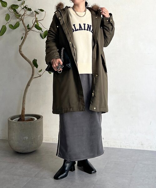 un dix cors(アンディコール)の「ファー取外しコート(その他アウター・レディース・カーキ/ベージュ/ネイビー・FREE)」の19枚目の写真