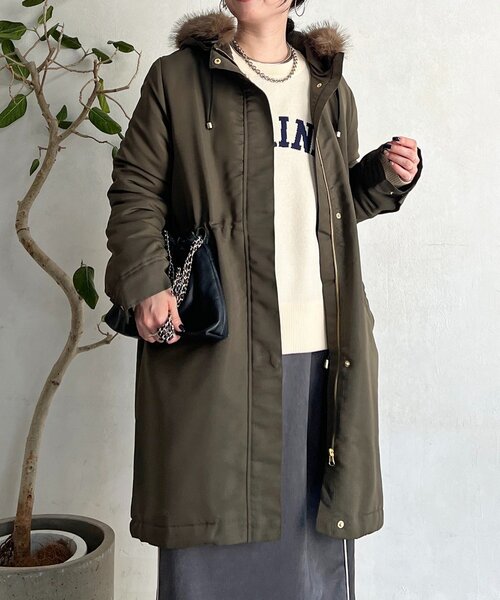 un dix cors(アンディコール)の「ファー取外しコート(その他アウター・レディース・カーキ/ベージュ/ネイビー・FREE)」の21枚目の写真