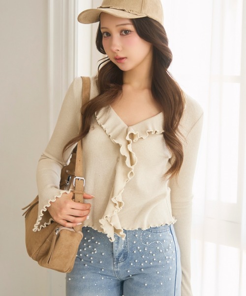 TITTY&CO.(ティティーアンドコー)の「スウェード調ショルダーバッグ(ショルダーバッグ・レディース・ピンク/ブラウン/ベージュ・FREE)」の5枚目の写真