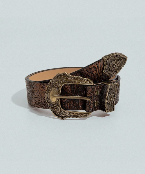 GCS 1D39-MZ レザー調ウエスタンベルト（ベルト）｜MAISON SELECT