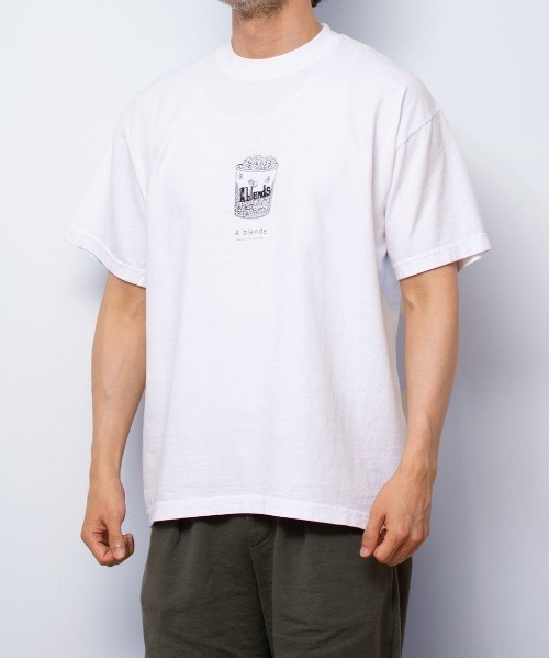 A blends(エイブレンズ)の「"A blends Youth movie dating ""popcorn"" プリントTシャツ"(Tシャツ/カットソー・メンズ・ホワイト・MEDIUM/LARGE)」の1枚目の写真