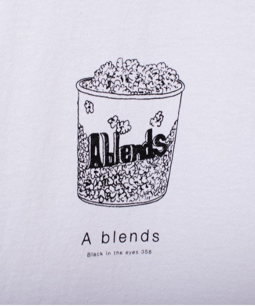 A blends(エイブレンズ)の「"A blends Youth movie dating ""popcorn"" プリントTシャツ"(Tシャツ/カットソー・メンズ・ホワイト・MEDIUM/LARGE)」の6枚目の写真