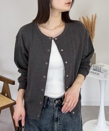 ミニ裏毛 長袖カーディガン