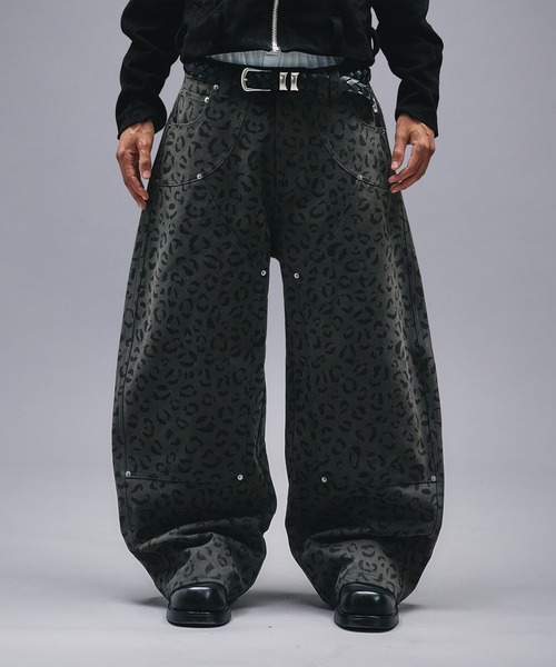 Reopard Double-knee Curve Pants / レオパードダブルニーカーブパンツ