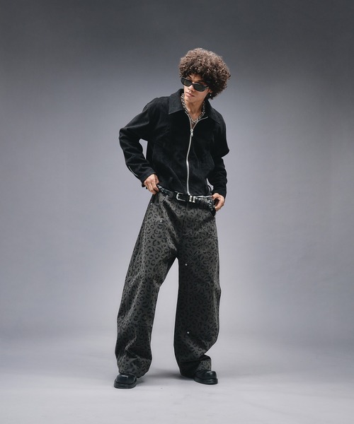 セール】Reopard Double-knee Curve Pants / レオパードダブルニー