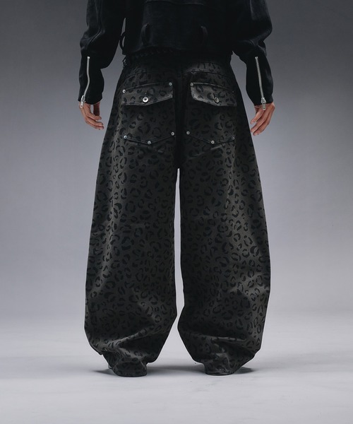 セール】Reopard Double-knee Curve Pants / レオパードダブルニー