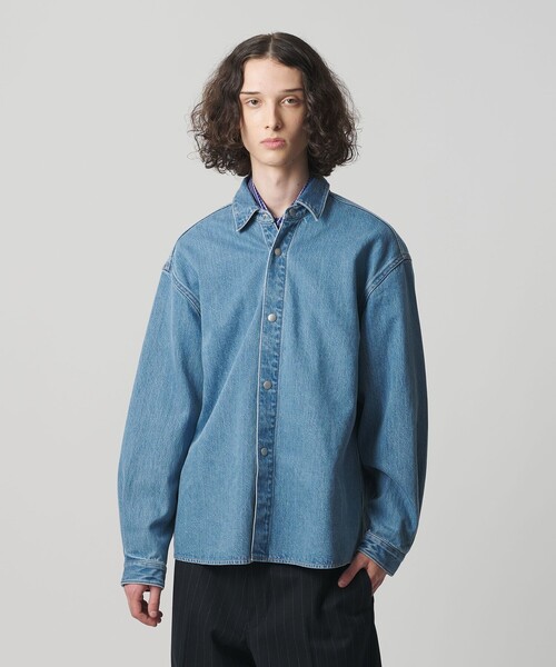 MONKEY TIME(モンキータイム)の「デニム CPO シャツ(シャツ/ブラウス・メンズ・ライトブルー・XL/L/M/S)」の3枚目の写真