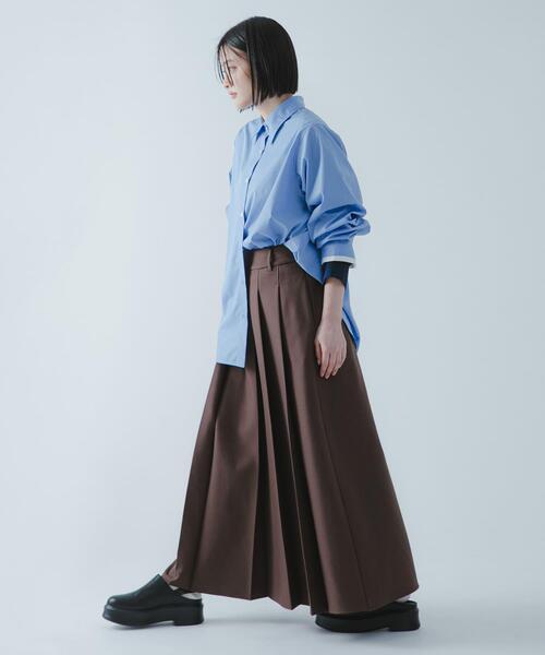 SENSE OF PLACE by URBAN RESEARCH(センスオブプレイスバイアーバンリサーチ)の「『撥水/防花粉』SKINProofフロントプリーツスカート(スカート・レディース・ブラック/ブラウン/ベージュ・SMALL/MEDIUM)」の3枚目の写真