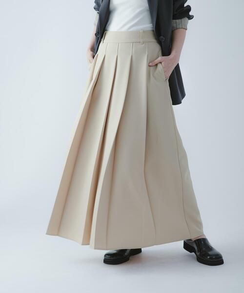 SENSE OF PLACE by URBAN RESEARCH(センスオブプレイスバイアーバンリサーチ)の「『撥水/防花粉』SKINProofフロントプリーツスカート(スカート・レディース・ブラック/ブラウン/ベージュ・SMALL/MEDIUM)」の9枚目の写真
