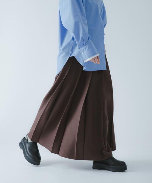 SENSE OF PLACE by URBAN RESEARCH(センスオブプレイスバイアーバンリサーチ)の「『撥水/防花粉』SKINProofフロントプリーツスカート(スカート・レディース・ブラック/ブラウン/ベージュ・SMALL/MEDIUM)」の15枚目の写真