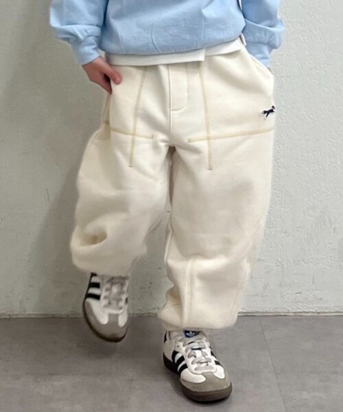 CIAOPANIC TYPY（チャオパニックティピー）の「【KIDS】【FOX×TYPY】配色ステッチカーブスウェット《ジュニアサイズあり》（その他パンツ・キッズ・アイボリー/ブルー/グレー・110/150/130）」の17枚目の写真