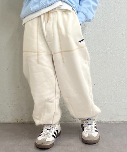 PENNEYS(ぺニーズ)の「【KIDS】FOX別注/配色ステッチカーブスウェット《WEB限定》ジュニアサイズあり(スウェットパンツ・キッズ・アイボリー/ブルー/グレー・110/150/130)」の14枚目の写真