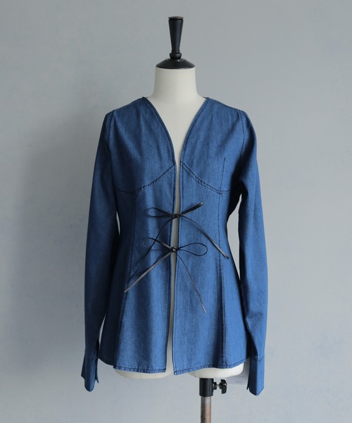 &g'aime(アンジェム)の「【&g'aime 】デニムチュニック Denim Tunic Blouse(シャツ/ブラウス・レディース・ブラック/ブルー・FREE)」の16枚目の写真