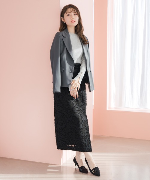 MISCH MASCH（ミッシュマッシュ）の「2026春夏新作 ジャガードタイトスカート（スカート・レディース・ホワイト/ブラック・S/M）」の17枚目の写真