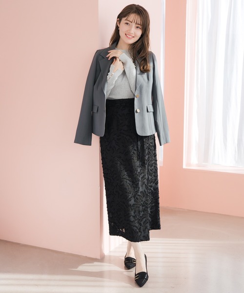 MISCH MASCH（ミッシュマッシュ）の「2026春夏新作 ジャガードタイトスカート（スカート・レディース・ホワイト/ブラック・S/M）」の18枚目の写真