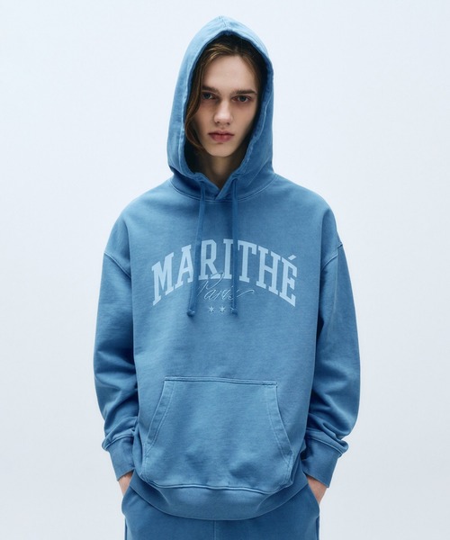 MARITHE + FRANCOIS GIRBAUD(マリテフランソワジルボー)の「PIGMENT OVERSIZED HOODIE(パーカー・レディース・チャコール/ブルー系・LARGE/MEDIUM/X-LARGE)」の2枚目の写真