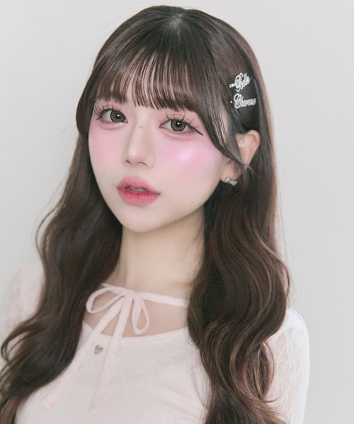 OLIVE des OLIVE（オリーブデオリーブ）の「【Belle Charme】Ribbon Barrette＆ Gloitter Pin Set（バレッタ/ヘアクリップ・レディース・ピンク/ブラック/アイボリー・FREE）」の5枚目の写真