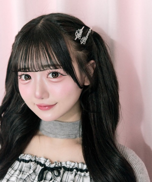 OLIVE des OLIVE（オリーブデオリーブ）の「【Belle Charme】Ribbon Barrette＆ Gloitter Pin Set（バレッタ/ヘアクリップ・レディース・ピンク/ブラック/アイボリー・FREE）」の8枚目の写真