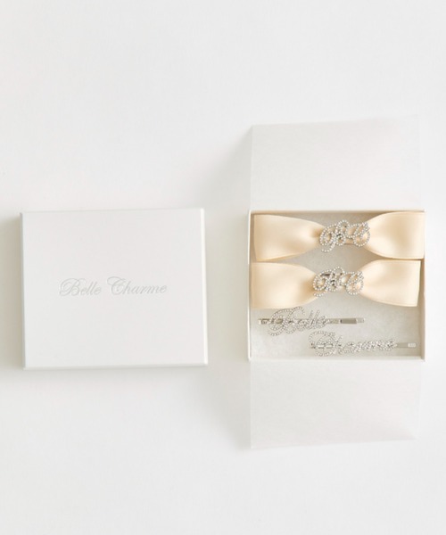 OLIVE des OLIVE（オリーブデオリーブ）の「【Belle Charme】Ribbon Barrette＆ Gloitter Pin Set（バレッタ/ヘアクリップ・レディース・ピンク/ブラック/アイボリー・FREE）」の11枚目の写真