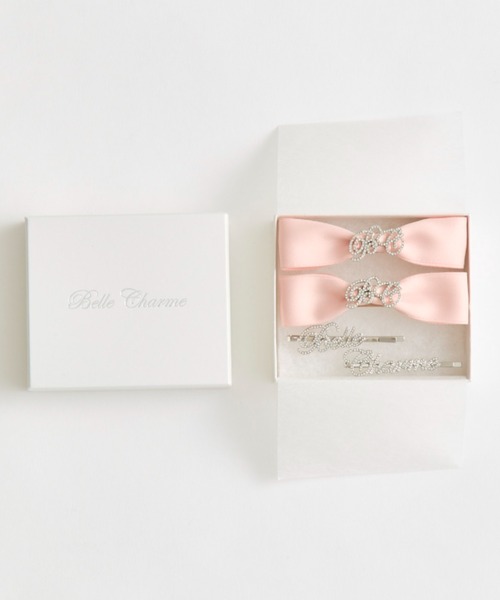 OLIVE des OLIVE（オリーブデオリーブ）の「【Belle Charme】Ribbon Barrette＆ Gloitter Pin Set（バレッタ/ヘアクリップ・レディース・ピンク/ブラック/アイボリー・FREE）」の12枚目の写真