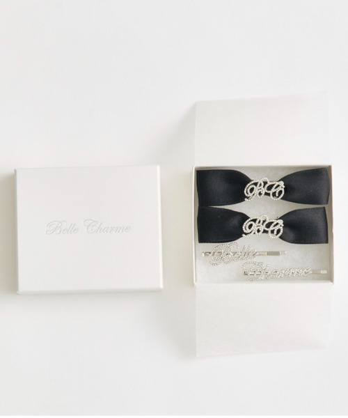 OLIVE des OLIVE（オリーブデオリーブ）の「【Belle Charme】Ribbon Barrette＆ Gloitter Pin Set（バレッタ/ヘアクリップ・レディース・ピンク/ブラック/アイボリー・FREE）」の13枚目の写真