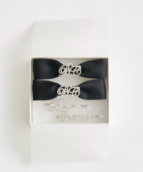 OLIVE des OLIVE（オリーブデオリーブ）の「【Belle Charme】Ribbon Barrette＆ Gloitter Pin Set（バレッタ/ヘアクリップ・レディース・ピンク/ブラック/アイボリー・FREE）」の16枚目の写真
