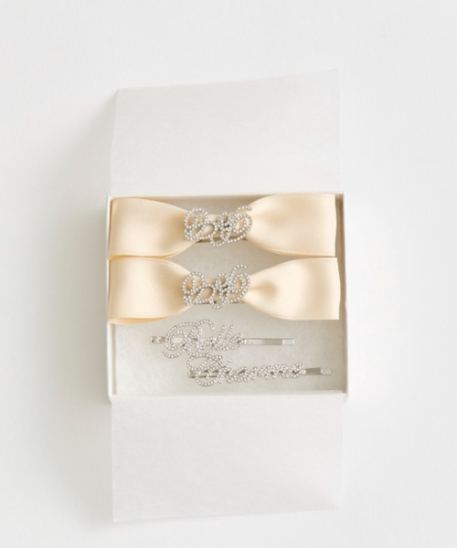 OLIVE des OLIVE（オリーブデオリーブ）の「【Belle Charme】Ribbon Barrette＆ Gloitter Pin Set（バレッタ/ヘアクリップ・レディース・ピンク/ブラック/アイボリー・FREE）」の17枚目の写真