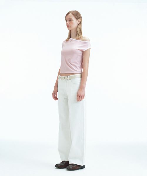 Rest&Recreation(レストアンドレクリエーション)の「ONE SHOULDER T-SHIRT - PINK(Tシャツ/カットソー・レディース・その他・ONE)」の4枚目の写真
