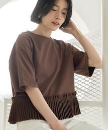 OPAQUE.CLIP | プリーツデザインドッキングトップス(Tシャツ/カットソー)