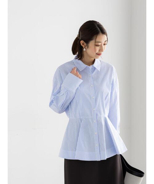 Te chichi(テチチ)の「ペプラムシャツ(シャツ/ブラウス・レディース・オフホワイト/ネイビー/サックスブルー・F)」の19枚目の写真