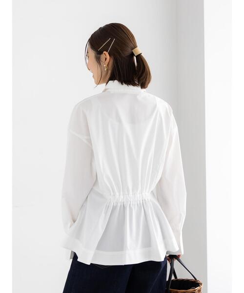 Te chichi(テチチ)の「ペプラムシャツ(シャツ/ブラウス・レディース・オフホワイト/ネイビー/サックスブルー・F)」の11枚目の写真