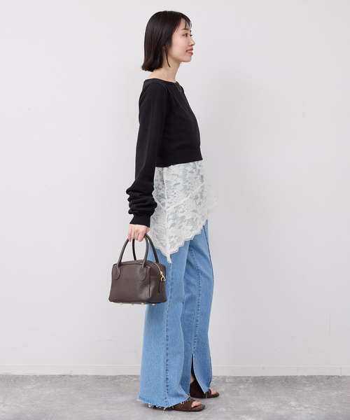 SLOBE IENA（スローブイエナ）の「レースペプラムキャミソール（キャミソール・レディース・グリーン/アイボリー・FREE）」の12枚目の写真