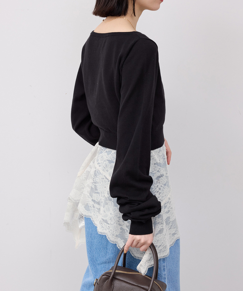 SLOBE IENA（スローブイエナ）の「レースペプラムキャミソール（キャミソール・レディース・グリーン/アイボリー・FREE）」の15枚目の写真